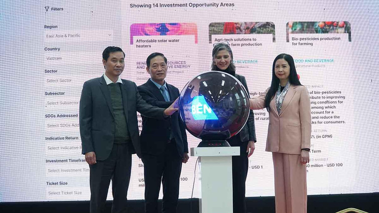 Ra mắt Bản đồ cơ hội đầu tư hướng đến các mục tiêu SDGs tại Việt Nam. Ra mắt Bản đồ cơ hội đầu tư hướng đến các mục tiêu SDGs tại Việt Nam.