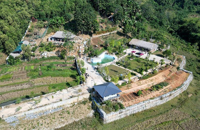 Công trình xây dựng vi phạm của bà Nguyễn Thị Đăng, tại tổ 2, phường Mỹ Lâm.