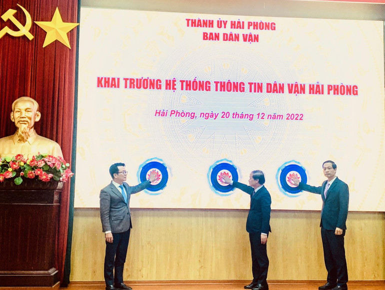 Khai trương Hệ thống thông tin Dân vận Hải Phòng.