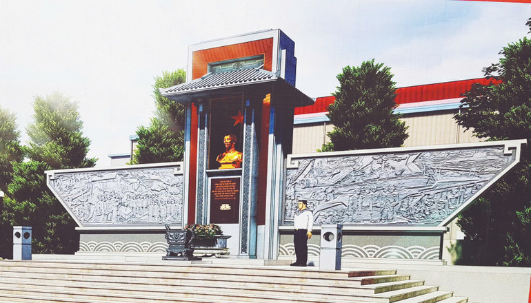 Phối cảnh công trình Bia di tích “Bác Hồ về thăm Xưởng 46” Phối cảnh công trình Bia di tích “Bác Hồ về thăm Xưởng 46”