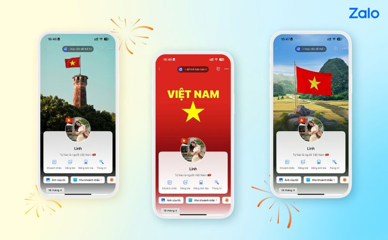Bộ giao diện với chủ đề “Tự hào Việt Nam”. Ảnh: Zalo