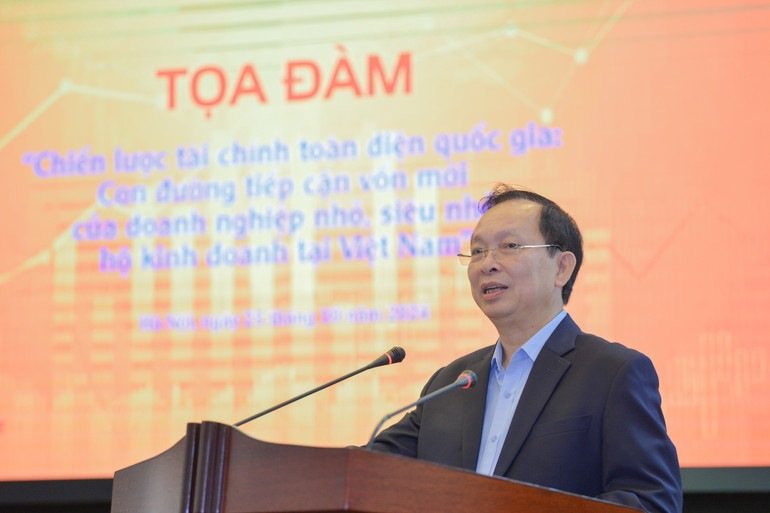 Phó Thống đốc Thường trực Ngân hàng Nhà nước Việt Nam Đào Minh Tú phát biểu tại Tọa đàm. (Ảnh: THẾ ĐẠI) Phó Thống đốc Thường trực Ngân hàng Nhà nước Việt Nam Đào Minh Tú phát biểu tại Tọa đàm. (Ảnh: THẾ ĐẠI)