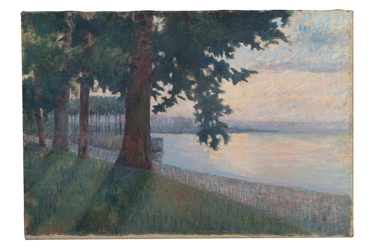 Vua Hàm Nghi, Bờ rừng (hồ Geneva), 38 x 55 cm, sơn dầu, khoảng 1920. Nguồn: Viện Pháp tại Việt Nam