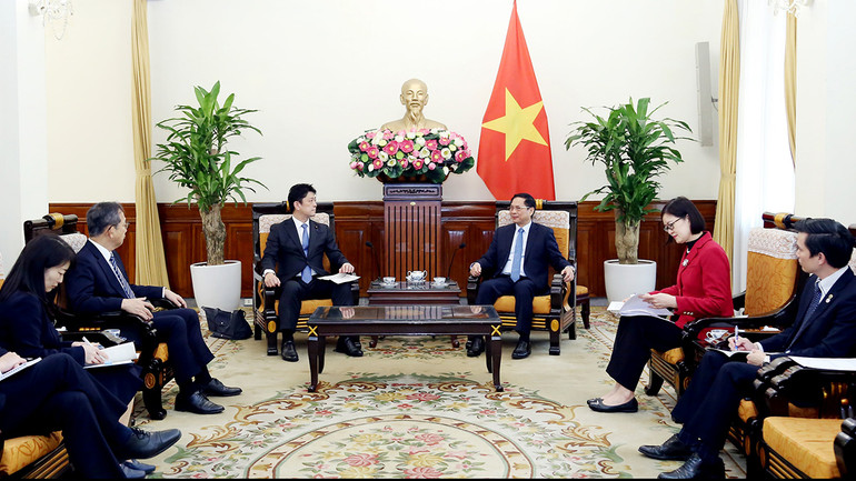 Quang cảnh buổi tiếp. (Ảnh: Bộ Ngoại giao) Quang cảnh buổi tiếp. (Ảnh: Bộ Ngoại giao)