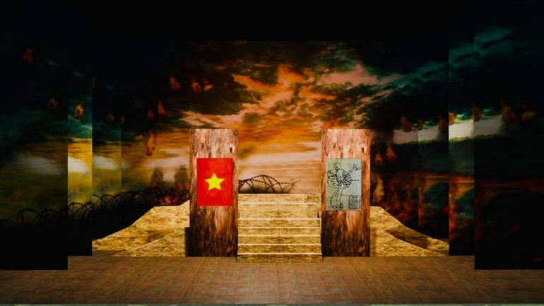 Một cảnh sân khấu của vở diễn.