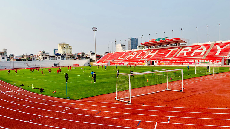 Sân vận động Lạch Tray - nơi sẽ diễn ra Lễ khai mạc Hội khỏe Phù Đổng toàn quốc lần thứ X năm 2024.