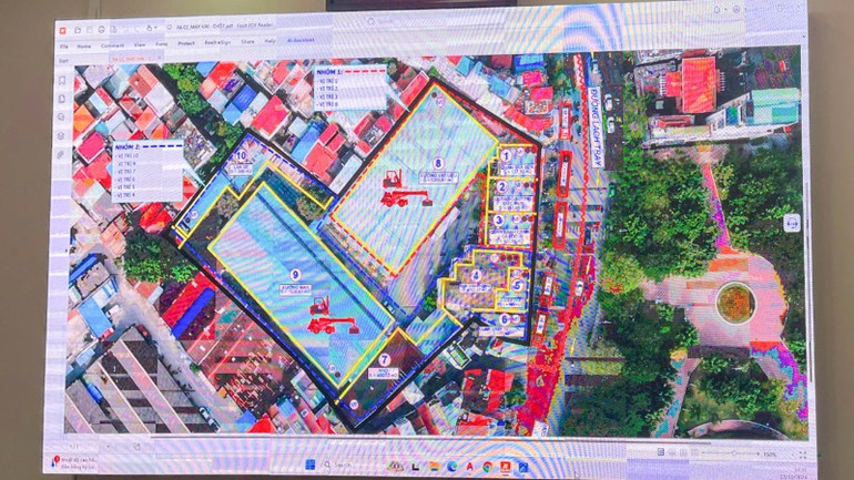 Sơ đồ khu đất sẽ cưỡng chế thu hồi vào ngày 31/10 tới.