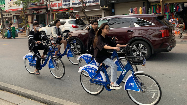 Giới trẻ Hải Phòng hào hứng với dịch vụ xe đạp công cộng TNGo.