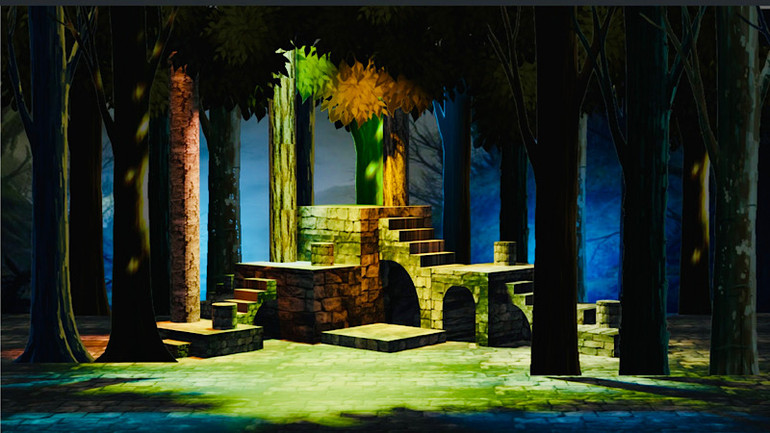 Một cảnh sân khấu vở diễn.