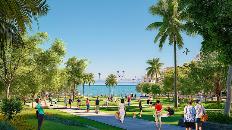 Phối cảnh một góc dự án vịnh trung tâm Cát Bà.