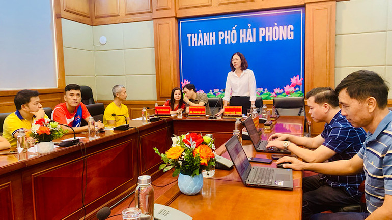 Quang cảnh cuộc họp báo.