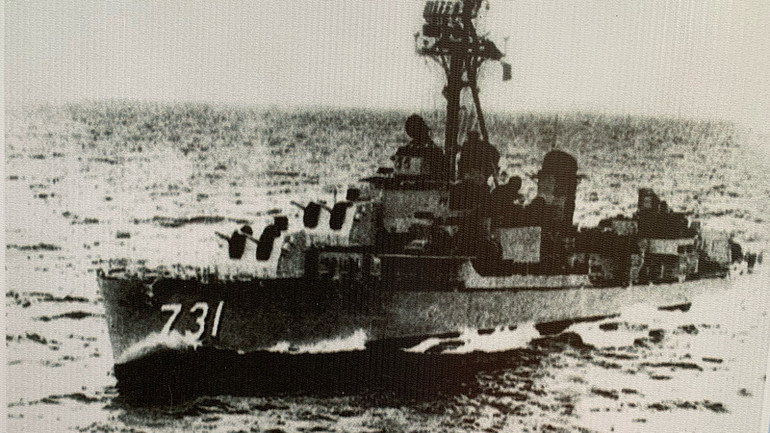 Tàu khu trục Maddox bị Hải quân nhân dân Việt Nam đánh đuổi. (Ảnh tư liệu)