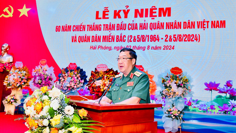 Thứ trưởng Quốc phòng, Thượng tướng Phạm Hoài Nam phát biểu tại lễ kỷ niệm.