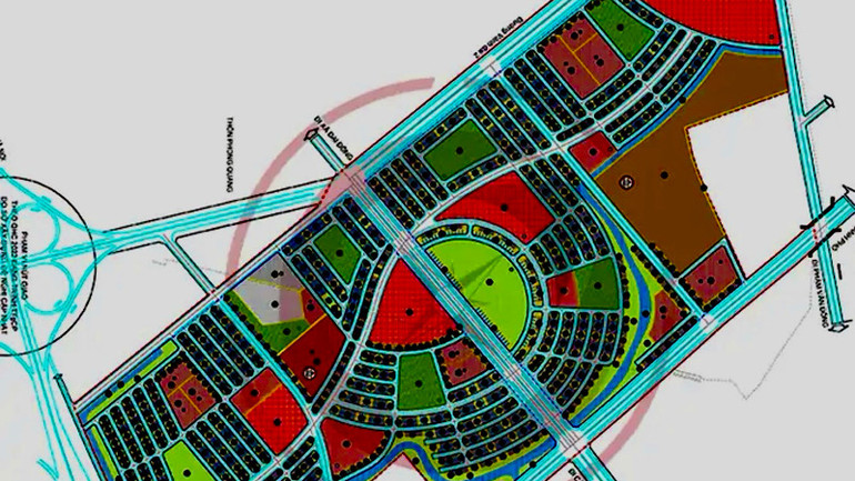 Mặt bằng khu đô thị mới.