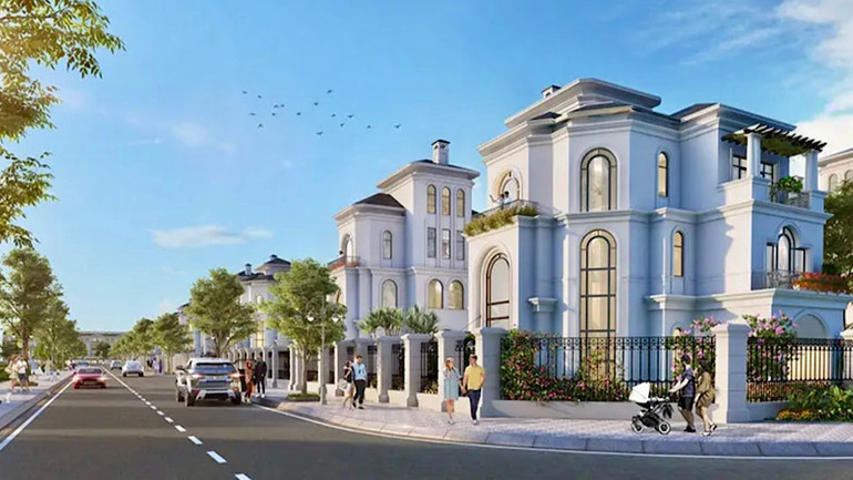 Phối cảnh một góc khu đô thị mới.