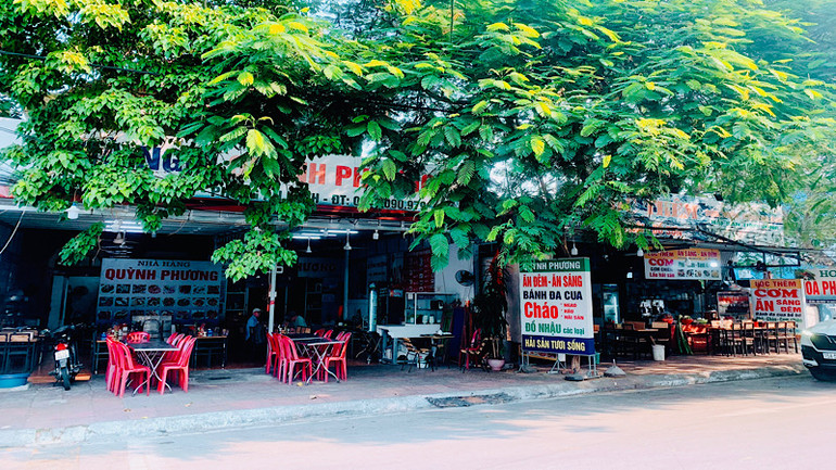 Các khu đất được chia lẻ cho thuê dựng lều quán nhếch nhác trong khu du lịch Đồ Sơn.