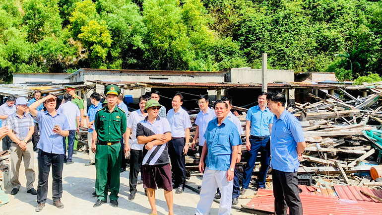 Lãnh đạo thành phố Hải Phòng và các ngành chức năng kiểm tra các cơ sở sử dụng đất nhưng không nộp tiền thuê đất, tiền sử dụng đất.