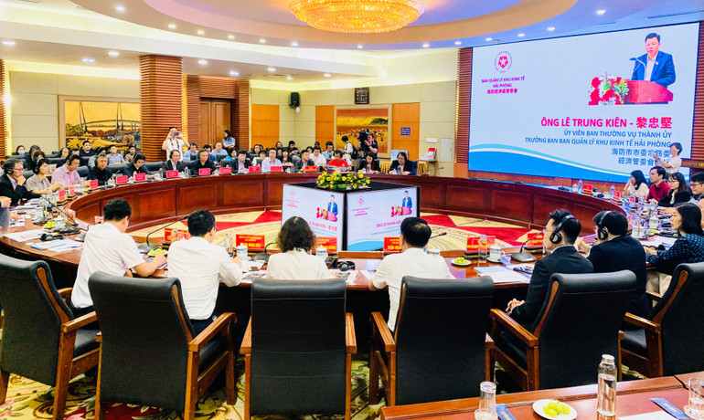 Trưởng ban Quản lý Khu kinh tế Hải Phòng Lê Trung Kiên khẳng định cam kết thành phố luôn tạo thuận lợi nhất cho các nhà đầu tư.