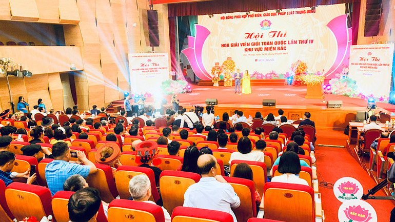 Quang cảnh Hội thi Hòa giải viên giỏi toàn quốc lần thứ 4 năm 2023 khu vực phái bắc.