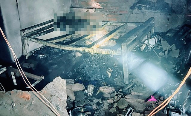 Hiện trường vụ cháy.