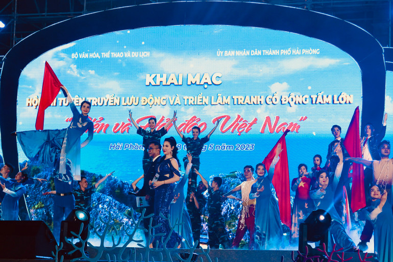 Chương trình biểu diễn của Trung tâm Thông tin, Triển lãm và Điện ảnh (Ảnh: Sở Văn hóa và Thể thao Hải Phòng)