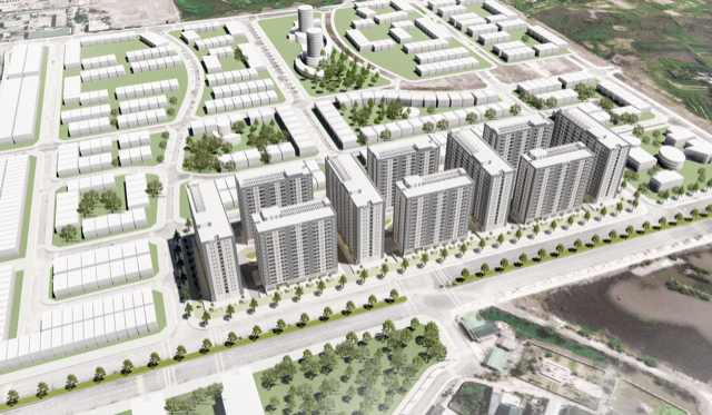 Phối cảnh khu nhà ở xã hội tại Khu công nghiệp Tràng Duệ. Phối cảnh khu nhà ở xã hội tại Khu công nghiệp Tràng Duệ.