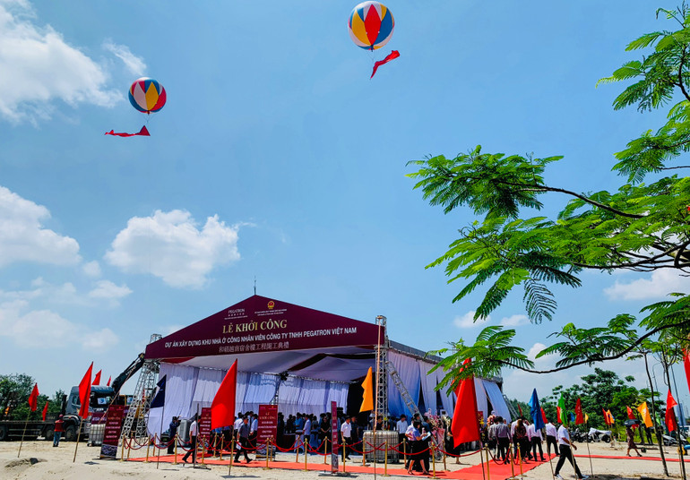 Địa điểm xây dựng khu nhà ở công nhân của Công ty trách nhiệm hữu hạn Pegatron Việt Nam.