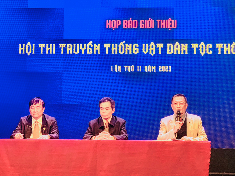 Họp báo giới thiệu Hội thi truyền thống Vật dân tộc thời Mạc lần thứ 2 năm 2023.