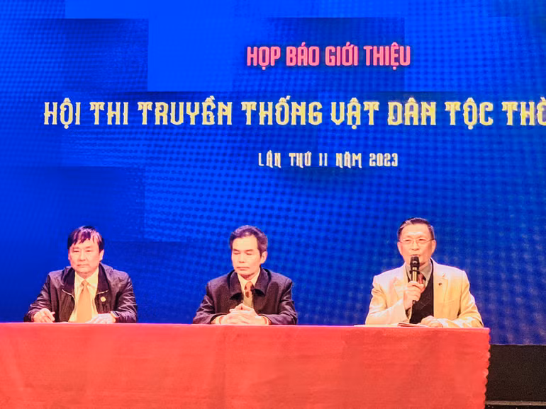 Họp báo giới thiệu Hội thi truyền thống Vật dân tộc thời Mạc lần thứ 2 năm 2023. Họp báo giới thiệu Hội thi truyền thống Vật dân tộc thời Mạc lần thứ 2 năm 2023.