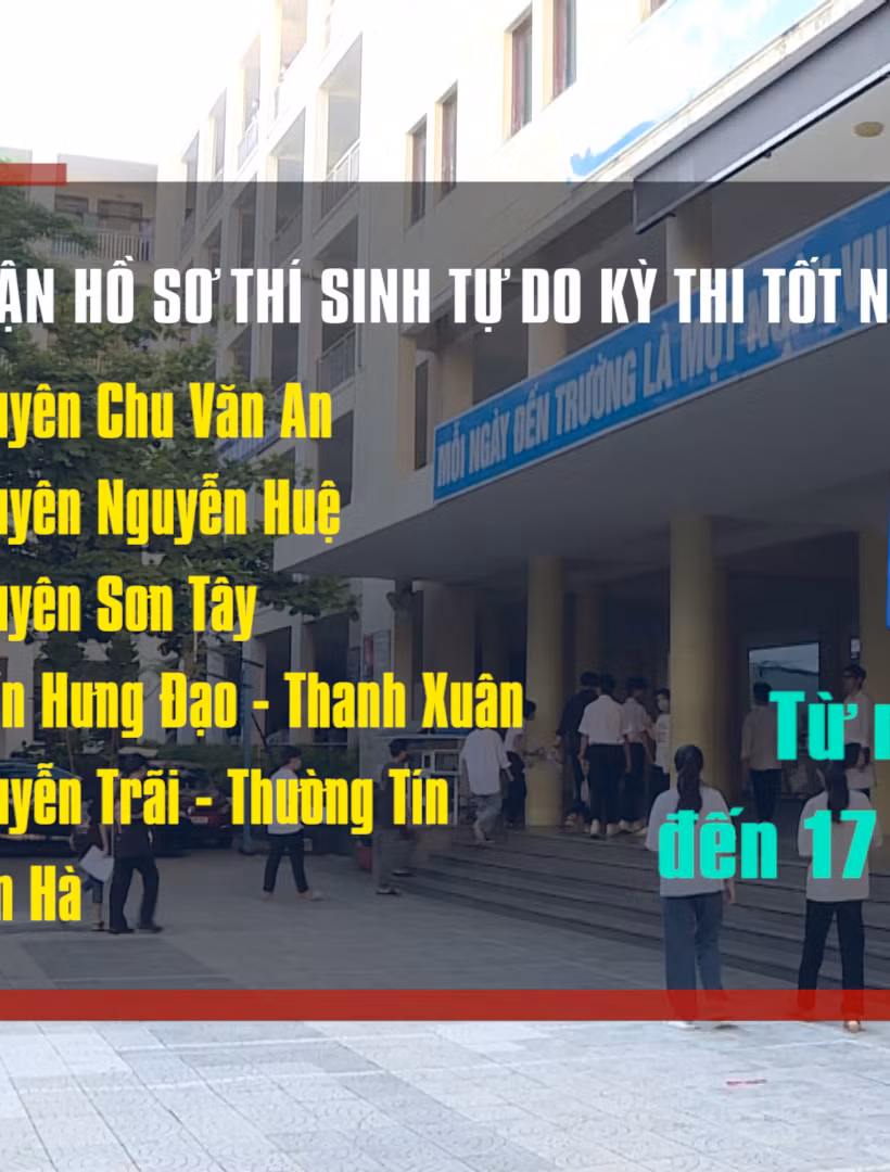 [Video] Hà Nội bố trí 6 điểm tiếp nhận hồ sơ thí sinh tự do dự kỳ thi tốt nghiệp THPT 2026