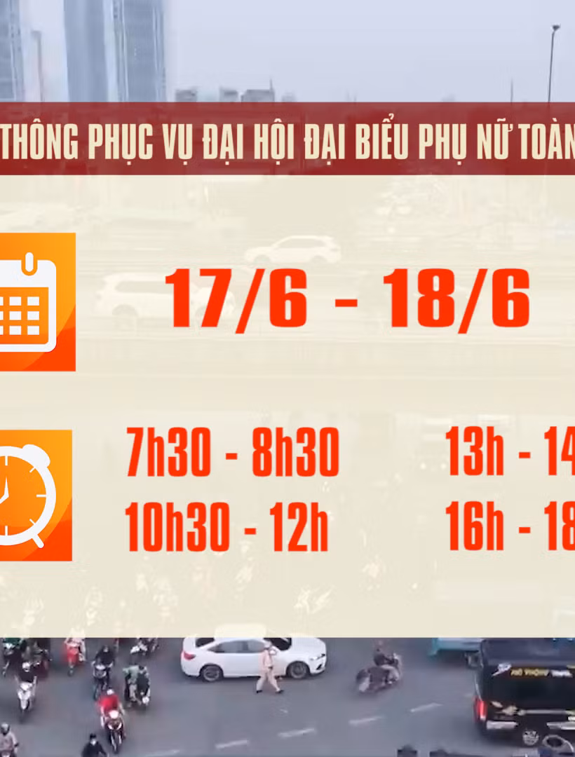 [Video] Phân luồng giao thông phục vụ Đại hội Phụ nữ toàn quốc lần thứ XIV