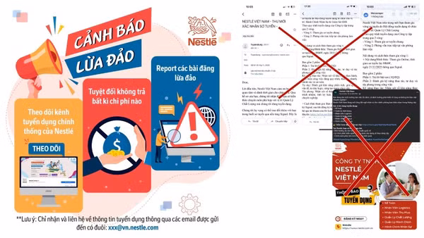 Nestlé Việt Nam cảnh báo tình trạng lừa đảo tuyển dụng mạo danh