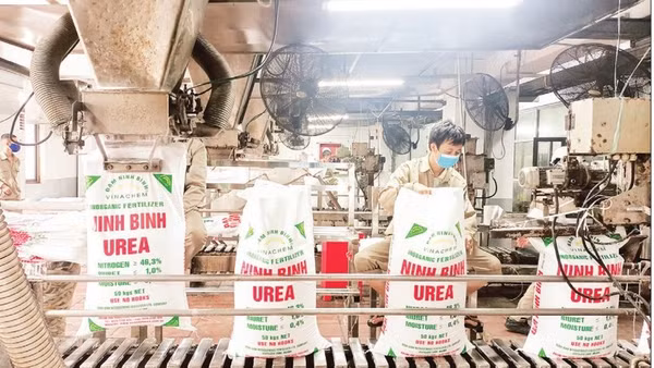 Sản xuất phân đạm Urê tại Công ty Trách nhiệm hữu hạn một thành viên Đạm Ninh Bình (Tập đoàn Hóa chất Việt Nam). 