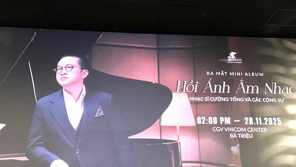 Lễ công bố mini album "Hồi ảnh âm nhạc" của nhạc sĩ Cường Tống thu hút đông văn nghệ sĩ tham dự.