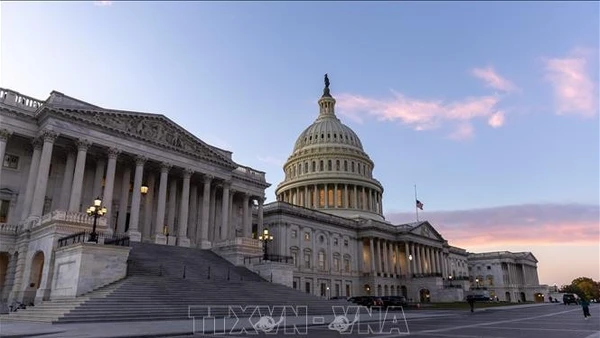 Tòa nhà Quốc hội Mỹ ở Washington DC. (Ảnh minh họa: THX/TTXVN)