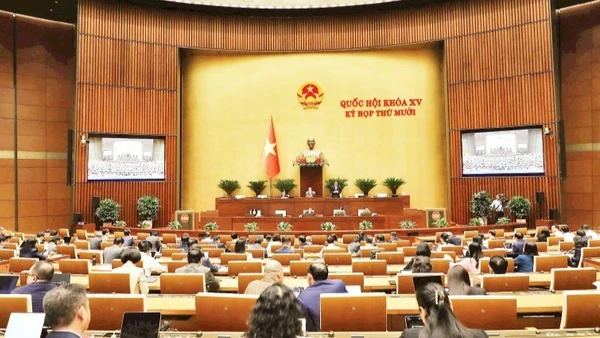 Quang cảnh phiên họp Quốc hội chiều 7/11. (Ảnh: ĐĂNG ANH)