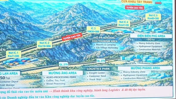 Thiết kế đoạn tuyến cao tốc Sơn La-Điện Biên-Cửa khẩu Tây Trang (giai đoạn 1) vừa được Hội đồng nhân dân tỉnh Điện Biên biểu quyết thông qua. 