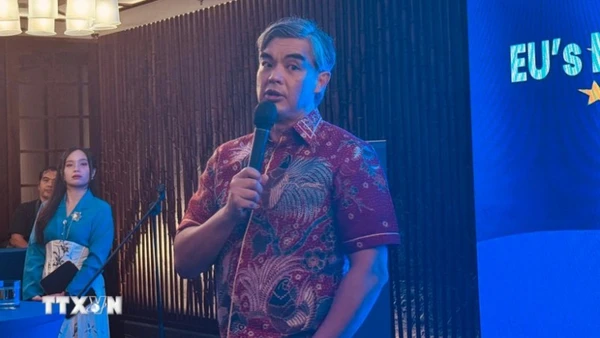 Đại sứ EU tại ASEAN Sujiro Seam. (Ảnh: Đỗ Quyên/TTXVN)