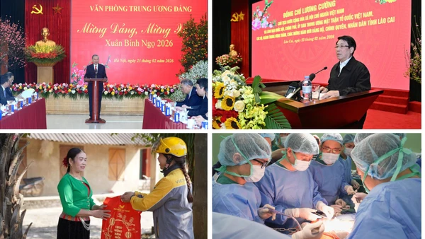 Tin nổi bật ngày 23/2: Tổng Bí thư Tô Lâm chúc Tết Văn phòng Trung ương Đảng; Chủ tịch nước Lương Cường thăm, chúc Tết Đảng bộ, chính quyền, nhân dân tỉnh Lào Cai; Trao tặng Viện Hàn lâm Khoa học và Công nghệ Việt Nam Huân chương Lao động hạng Nhất