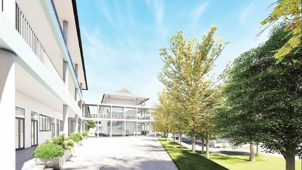 Trường mầm non Sóc Hà khang trang, hiện đại ở vùng đất “địa chỉ đỏ” cách mạng.