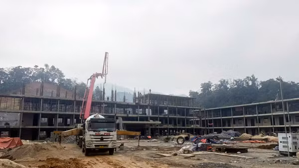 Khẩn trương thi công Trường phổ thông nội trú liên cấp tiểu học và trung học cơ sở Thanh Thủy.