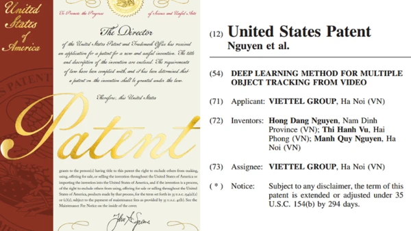 Viettel AI được USPTO cấp bằng sáng chế cho phương pháp theo vết đa đối tượng từ video sử dụng công nghệ trí tuệ nhân tạo.