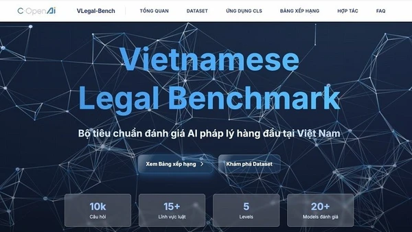 VLegal-Bench, bộ tiêu chuẩn đánh giá AI pháp lý do C-OpenAI phát triển.