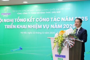 Đồng chí Nguyễn Thiện Bảo - Tổng Giám đốc PVEP báo cáo tổng kết công tác năm 2025.