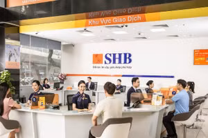 Quầy giao dịch của ngân hàng SHB.