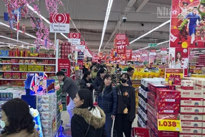 Rộn ràng không khí sắm Tết tại siêu thị Hà Nội