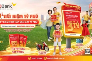 Gửi tiết kiệm HDBank với cơ hội trúng giải đặc biệt tới 3 tỷ đồng 