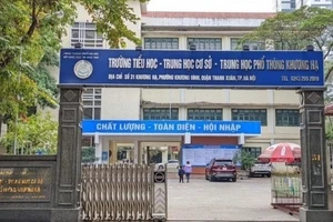 Đoàn kiểm tra của Sở Giáo dục và Đào tạo Hà Nội chỉ ra loạt sai phạm Trường TH, THCS, THPT Khương Hạ.