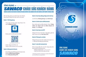 Người dùng chỉ cần tải App trên điện thoại, liên kết mã danh bộ để quản lý toàn bộ giao dịch liên quan đến dịch vụ cấp nước