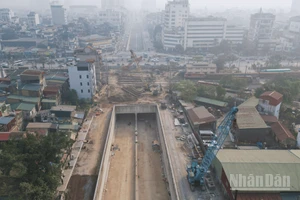 Hầm chui Kim Đồng-Giải Phóng là công trình giao thông trọng điểm của thành phố Hà Nội.
